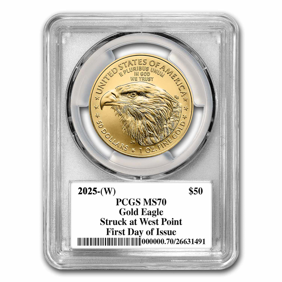 2025-(W) 1 oz American Gold Eagle MS-70 PCGS (FDI, Black Label) | eBay